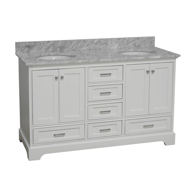 Lark Manor Herren 60'' Freestanding Double Bathroom Vanity with Vanity